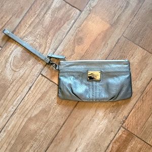 Kenneth Cole Silver Wristlet